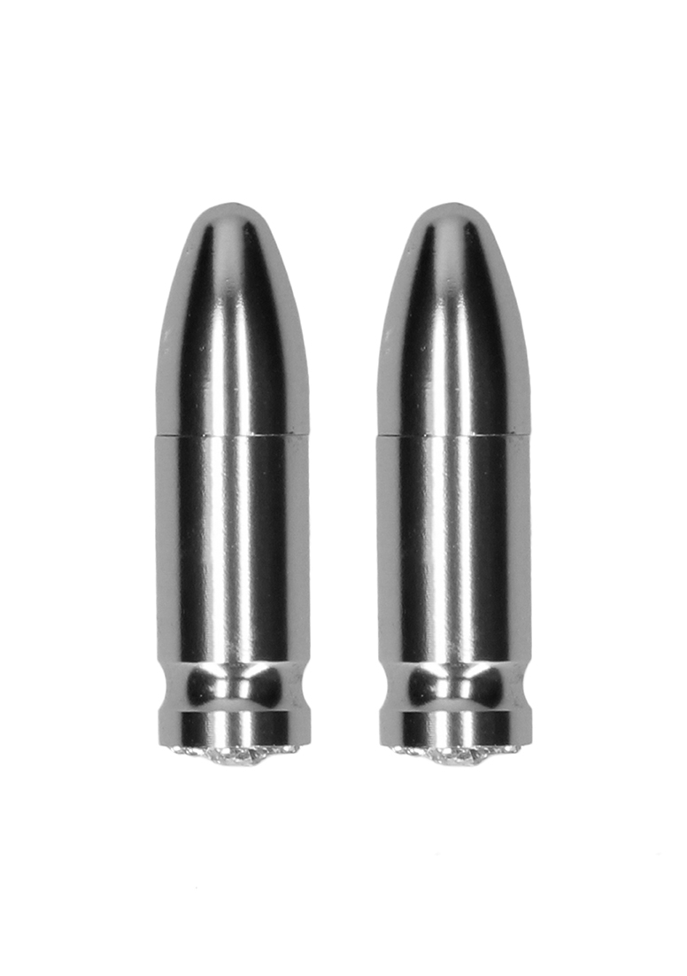 Magnetic Nipple Clamps - Diamond Bullet - Silver