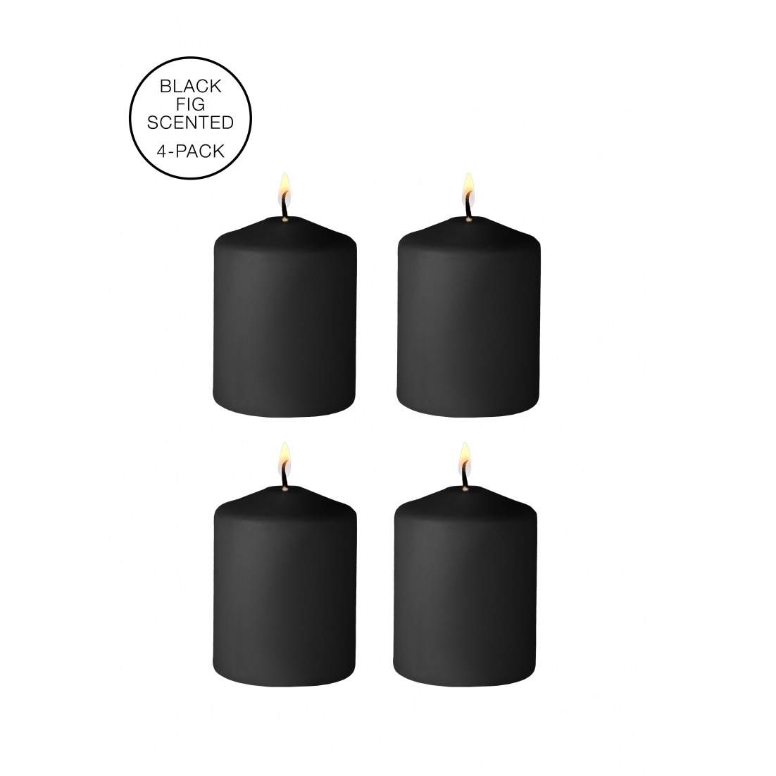 Tease Candles - Disobedient Smell - 4 Pieces - Black