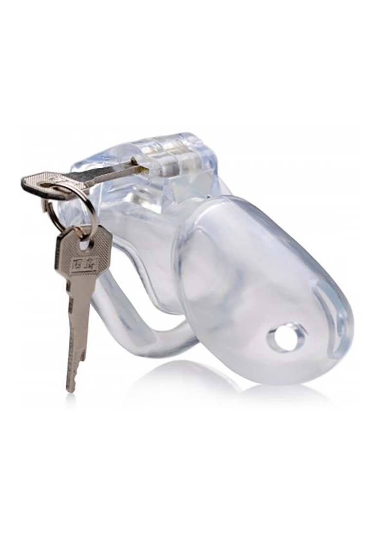 Clear Captor Chastity Cage with Keys - Small