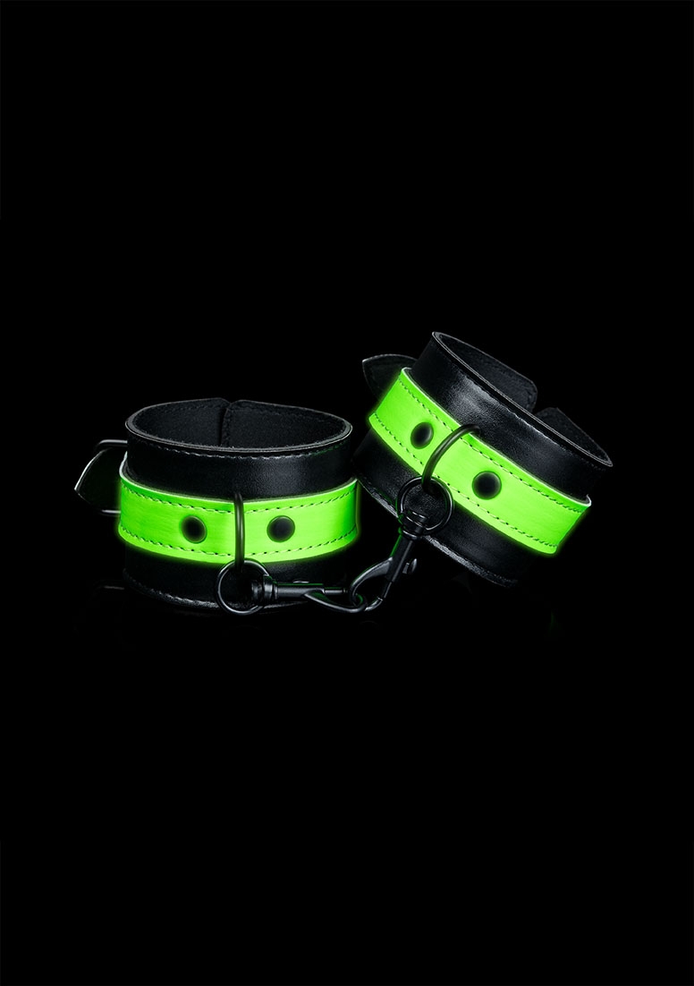 Handcuffs - Glow in the Dark - Neon Green/Black