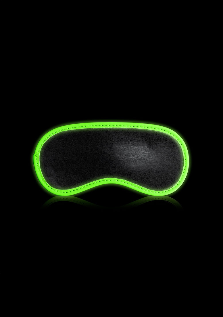 Eye Mask - Glow in the Dark - Neon Green/Black