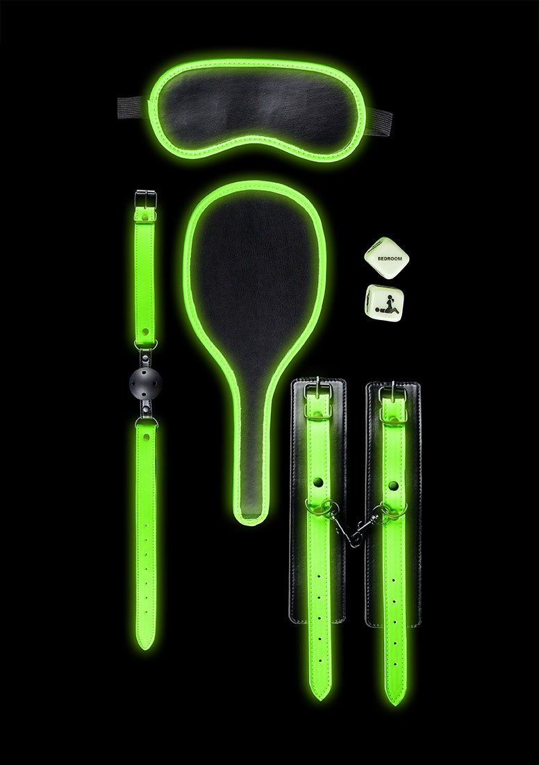 Bondage Kit #1 - Glow in the Dark - Neon Green/Black