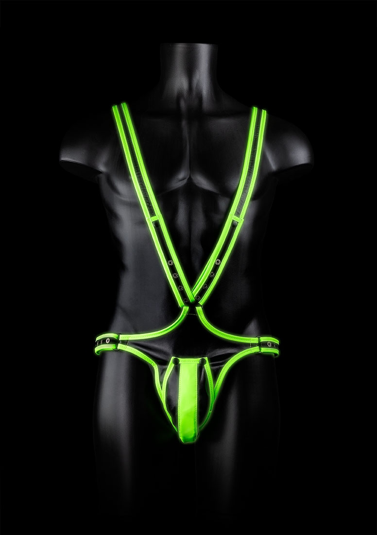 Full Body Harness - GitD - Neon Green/Black - L/XL