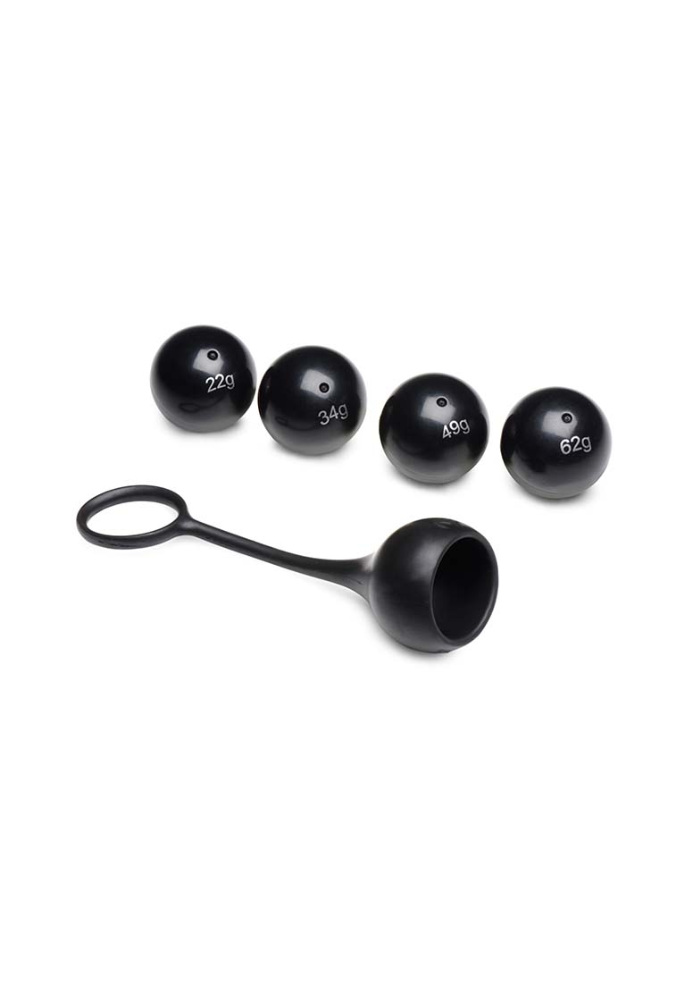 Cock Dangler Silicone Penis Strap with Weights - Black