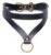 Bondage Baddie Collar Met O-ring – Zwart/Goud