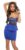 bandeau-mini jurkje met pailletten en peplum blauw * Cosmoda Collection