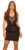 club-mini jurkje open rug met peplum zwart * Cosmoda Collection