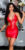 wetlook halter mini jurkje rood * Cosmoda Collection