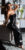 bandeau wetlook lange maxi jurk zwart * Cosmoda Collection