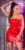 bandeau wetlook mini jurkje rood * Cosmoda Collection