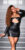 Wetlook mini jurkje met decollete zwart * Cosmoda Collection