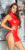 wetlook mini jurkje met metallic franjes rood * Cosmoda Collection