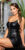 wetlook mini jurkje met hook clasps zwart * Cosmoda Collection
