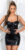 strap faux leder jurk met veter zwart * Cosmoda Collection