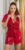 latex look jurk met riem rood * Cosmoda Collection