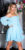 off-shoulder babydoll jurk turkoois-kleurig * Cosmoda Collection