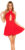 halter mini jurkje flared rok rood * Cosmoda Collection