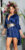 hoog-laag jurk marineblauw * Cosmoda Collection
