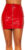 latex look rok met rits rood * Cosmoda Collection