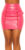 leder look rok met ritsen fuchsia-kleurig * Cosmoda Collection