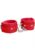 Ouch! Plush Leather Hand Cuffs – Red